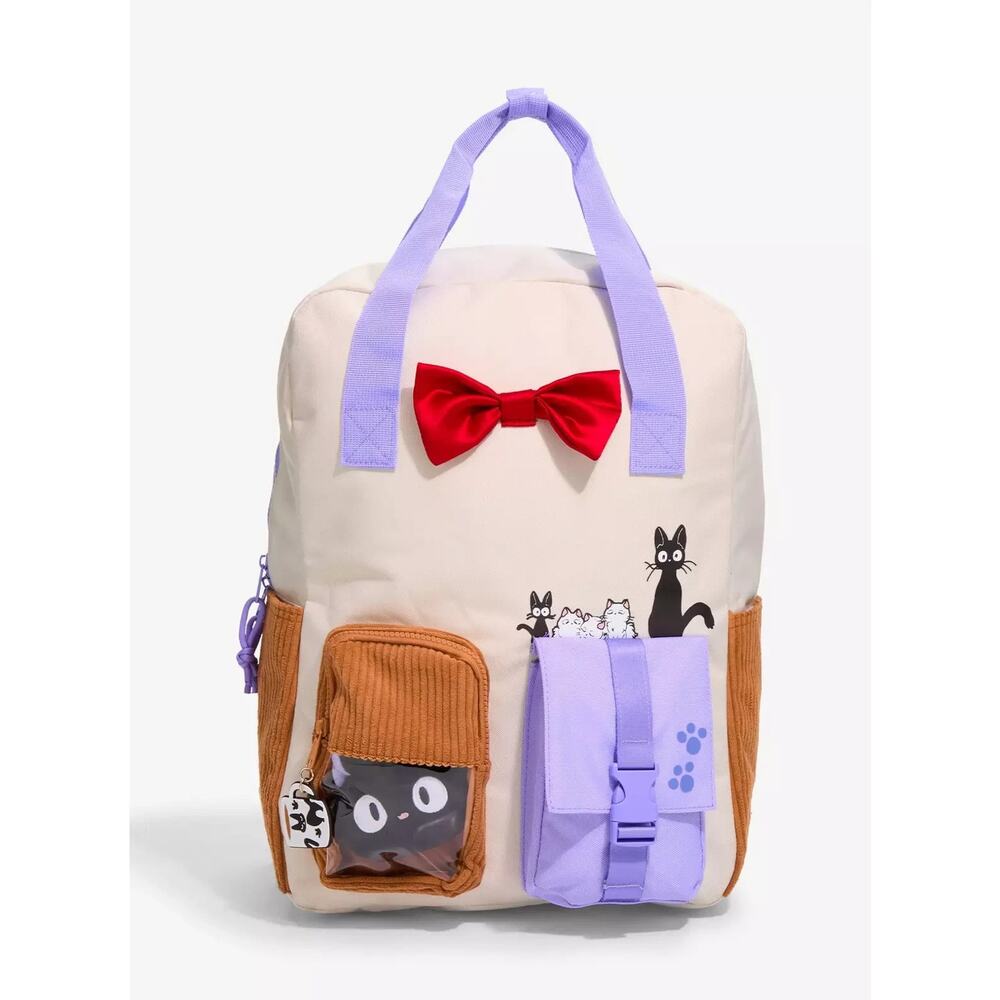 Studio Ghibli Kiki's Delivery Service Jiji Multi Pocket Backpack NEW - Picture 3 of 6
